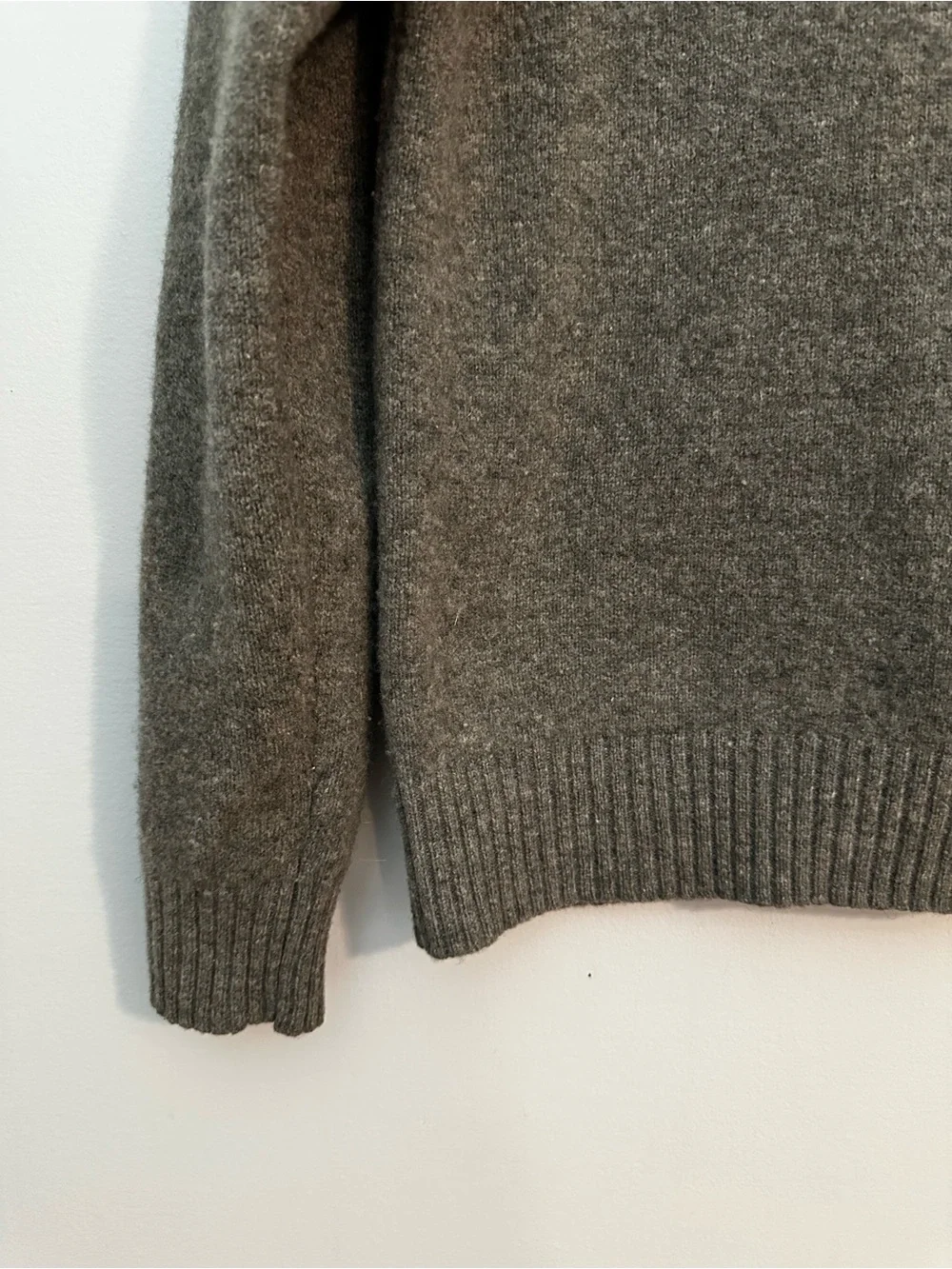 J Crew 100 % Lambswool 1/4 Quarter Zip Sweater Men’s Large Long Sleeve